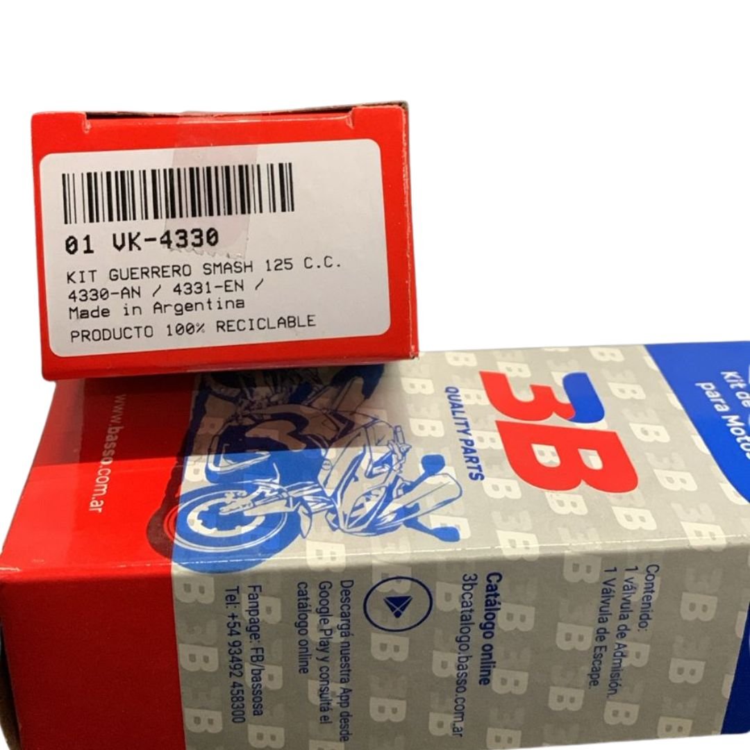 VB4330-VALV.KIT SMASH REVOLUCION125-VX150 IN-EX BBB VALV.KIT SMASH REVOLUCION125-VX150 IN-EX BBB - Imagen 1