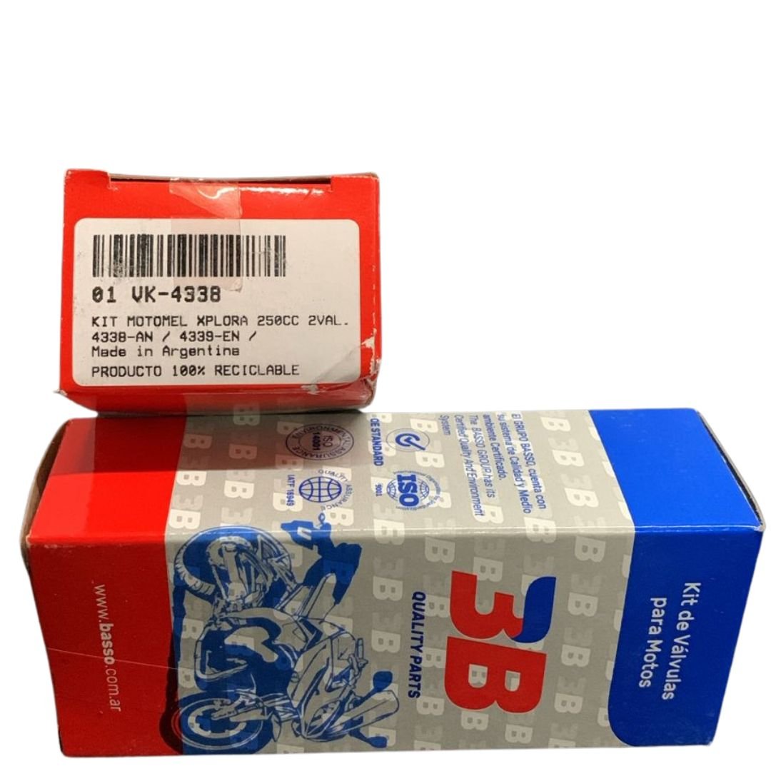 VB4338-VALV.KIT MOTOMEL XPLORA250 IN-EX BBB VALV.KIT MOTOMEL XPLORA250 IN-EX BBB - Imagen 1