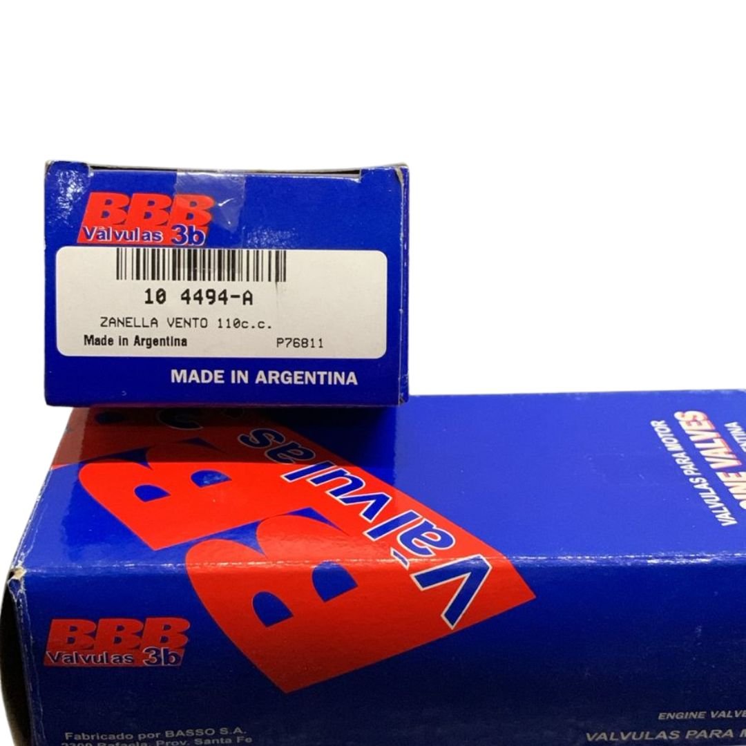 VB4494-VALV.KIT ZANELLA VENTO 3V 110 IN-EX BBB VALV.KIT ZANELLA VENTO 3V 110 IN-EX BBB(X3) - Imagen 1