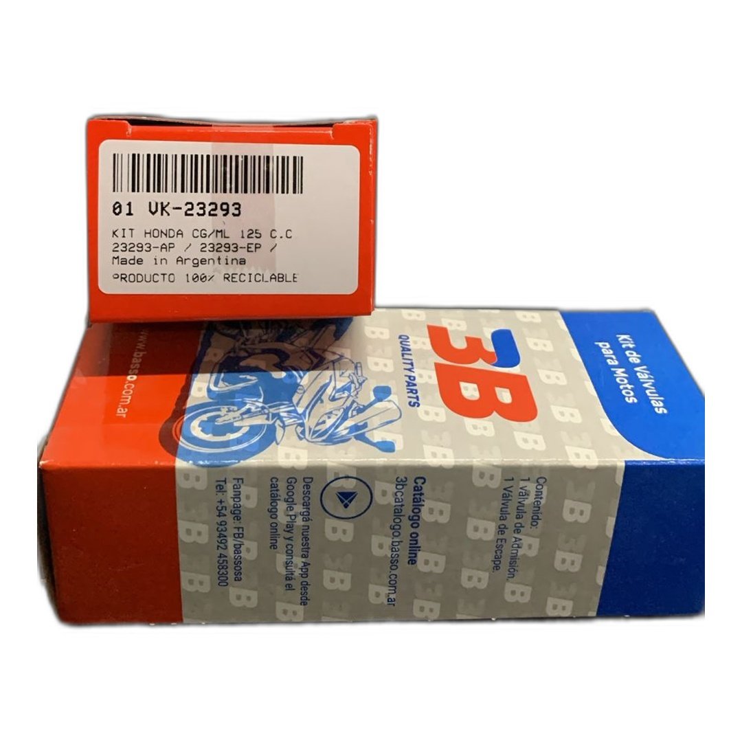 VB3293 VALV.KIT HONDA CG-ML STORM125 IN-EX BBB - Imagen 1